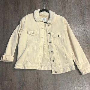 Tan Sherpa Jean Jacket